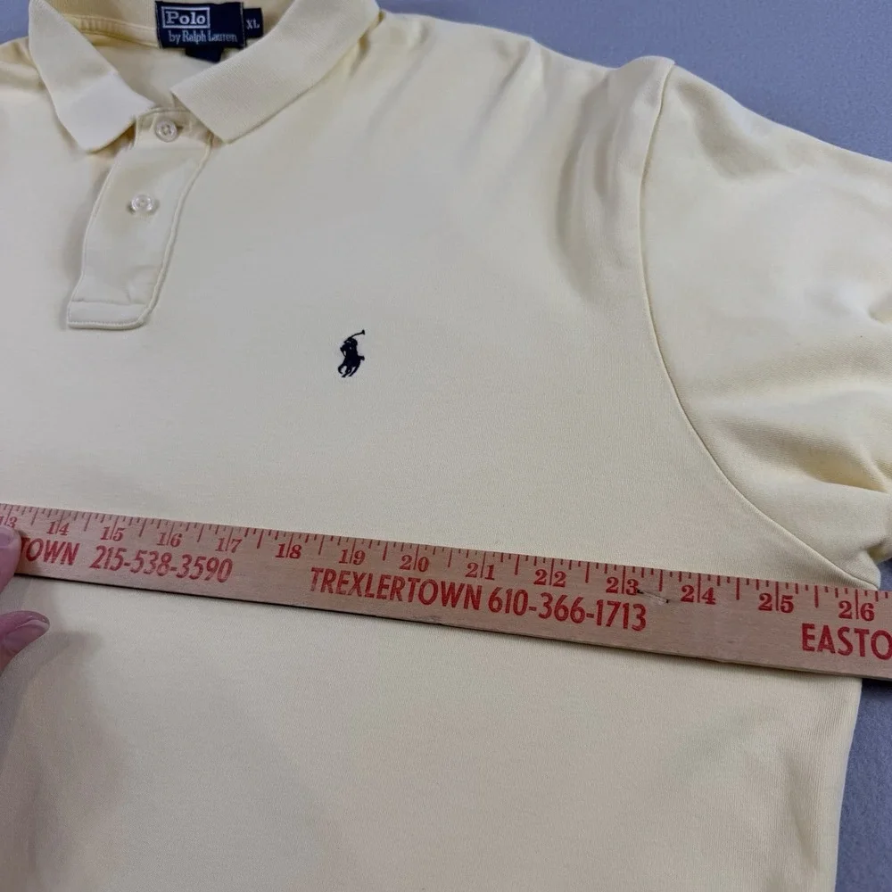 Polo Ralph Lauren Polo Shirt Men's XL Yellow Short Sleeve Classic Fit Pony